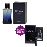 Chatler Survive Men - Eau de Parfum 100 ml, Probe Dior Sauvage