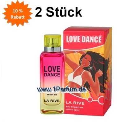 La Rive Love Dance - Eau de Parfum fur Damen 90 ml, 2 Stuck