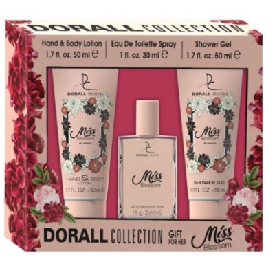 Dorall Miss Blossom - Set fur Damen, Eau de Toilette, Body Lotion, Duschgel