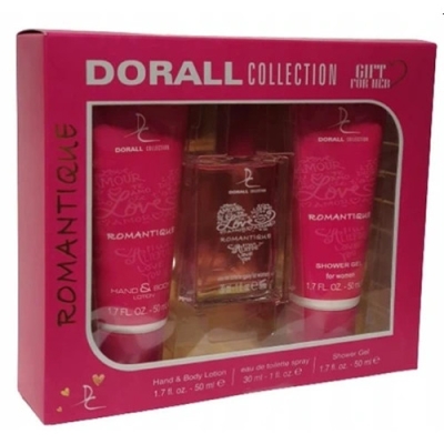 Dorall Romantique - Set fur Damen, Eau de Toilette, Body Lotion, Duschgel