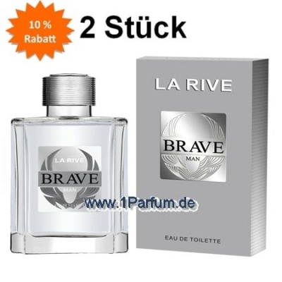 La Rive Brave Men - Eau de Toilette fur Herren 90 ml, 2 Stuck