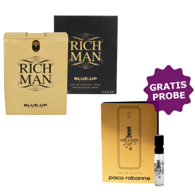 Blue Up Rich Man De Luxe - Eau de Toilette 100 ml, Probe Paco Rabanne 1 Million