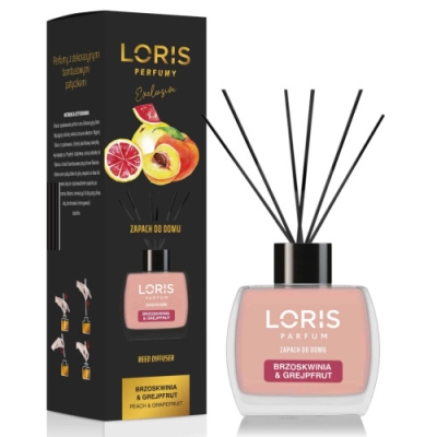 Loris Peach & Grapefruit - Raumduft, Aroma Diffusor mit Stabchen 120 ml