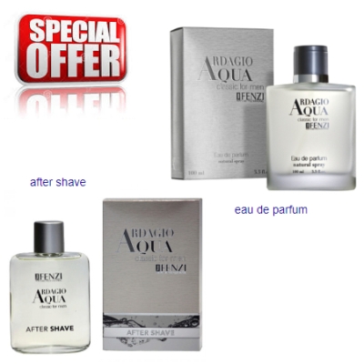 JFenzi Ardagio Aqua Classic Men - Aktions-Set, Eau de Parfum 100 ml, Aftershave 100 ml