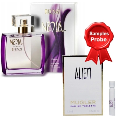 JFenzi Neila - Eau de Parfum 100 ml, Probe Thierry Mugler Alien EDT 1,2