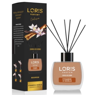 Loris Zimt & Vanille - Raumduft, Aroma Diffusor mit Stabchen 120 ml