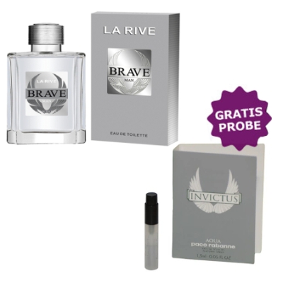 La Rive Brave Men - Eau de Toilette 100 ml, Probe Paco Rabanne Invictus