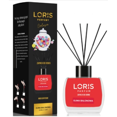 Loris Bubble Gum - Raumduft, Aroma Diffusor mit Stabchen 120 ml