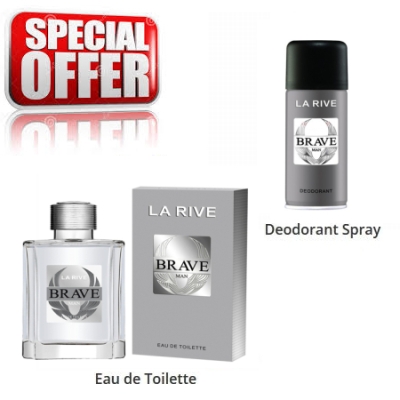 La Rive Brave Men - Aktions-Set, Eau de Toilette, Deodorant