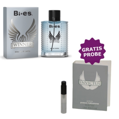 Bi-Es Winner - Eau de Toilette 100 ml, Probe Paco Rabanne Invictus